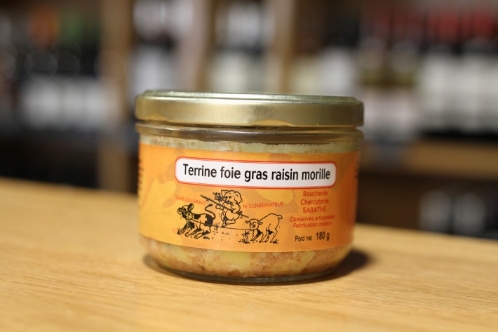 Pâté au foie gras, raisins et morilles